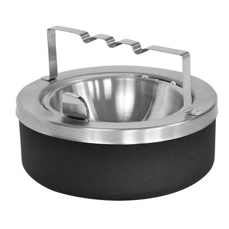 EX-CELL KAISER Ex-Cell Kaiser 63-BG BLX Tabletop Ashtray with Stainless Steel Flip Top; Black 63-BG BLX